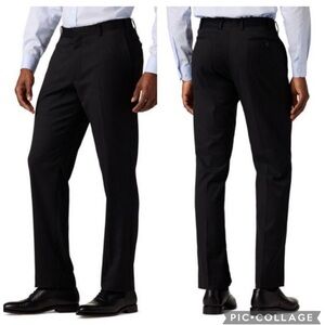 Alton Lane Tailored Fit Dress‎ Pants Mens Size 34 Black Groom Formal